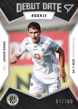Denis Donat Hradec Kralove SportZoo FORTUNA:LIGA 2021/22 1. serie Debut Date Rookie /199 #DR03